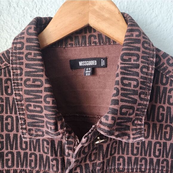 Missguided logo cropped jean jacket new without tags - Picture 4 of 9